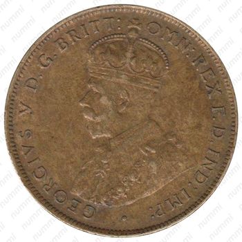 1 шиллинг 1923, H, знак монетного двора: "H" - Хитон, Бирмингем [Британская Западная Африка] - Аверс