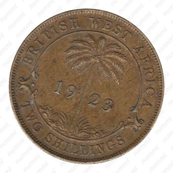 1 шиллинг 1923, H, знак монетного двора: "H" - Хитон, Бирмингем [Британская Западная Африка] - Реверс
