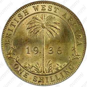 1 шиллинг 1936, KN, знак монетного двора: "KN" - Кингз Нортон Металл, Бирмингем [Британская Западная Африка] - Реверс