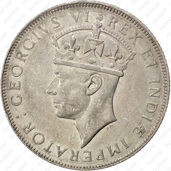 1 шиллинг 1944, H, знак монетного двора: "H" - Хитон, Бирмингем [Восточная Африка] - Аверс