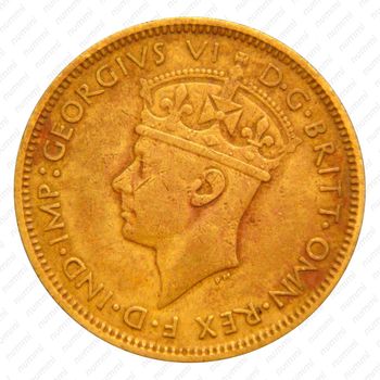 1 шиллинг 1947, KN, знак монетного двора: "KN" - Кингз Нортон Металл, Бирмингем [Британская Западная Африка] - Аверс