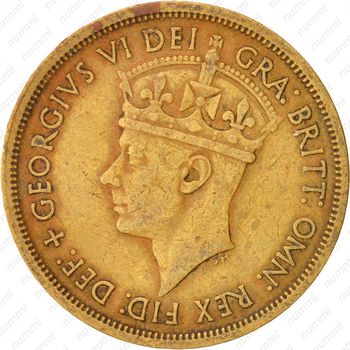 1 шиллинг 1949, H, знак монетного двора: "H" - Хитон, Бирмингем [Британская Западная Африка] - Аверс