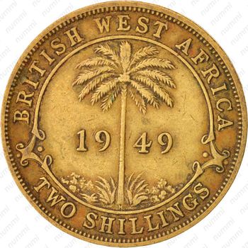 1 шиллинг 1949, H, знак монетного двора: "H" - Хитон, Бирмингем [Британская Западная Африка] - Реверс