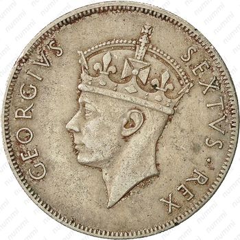 1 шиллинг 1950, H, знак монетного двора: "H" - Хитон, Бирмингем [Восточная Африка] - Аверс
