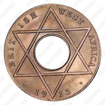 1/10 пенни 1913, без обозначения монетного двора [Британская Западная Африка] - Реверс