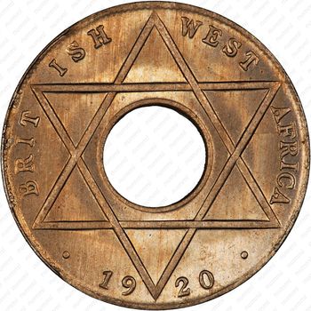 1/10 пенни 1920, H, знак монетного двора: "H" - Хитон, Бирмингем [Британская Западная Африка] - Реверс