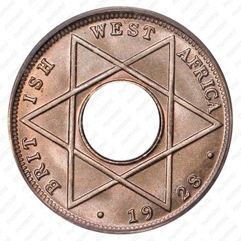 1/10 пенни 1928, без обозначения монетного двора [Британская Западная Африка] - Реверс