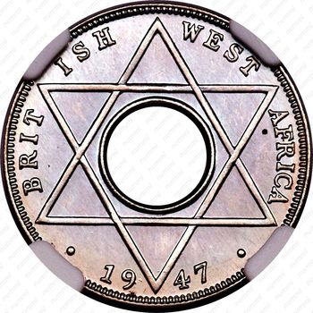1/10 пенни 1947, KN, знак монетного двора: "KN" - Кингз Нортон Металл, Бирмингем [Британская Западная Африка] - Реверс