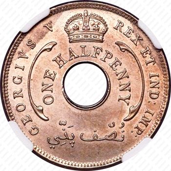 1/2 пенни 1913, без обозначения монетного двора [Британская Западная Африка] - Аверс