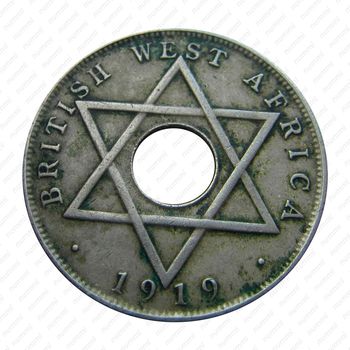 1/2 пенни 1919, KN, знак монетного двора: "KN" - Кингз Нортон Металл, Бирмингем [Британская Западная Африка] - Реверс