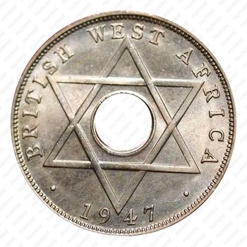 1/2 пенни 1947, H, знак монетного двора: "H" - Хитон, Бирмингем [Британская Западная Африка] - Реверс