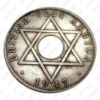 1/2 пенни 1947, KN, знак монетного двора: "KN" - Кингз Нортон Металл, Бирмингем [Британская Западная Африка] - Реверс