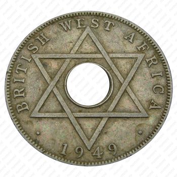 1/2 пенни 1949, H, знак монетного двора: "H" - Хитон, Бирмингем [Британская Западная Африка] - Реверс