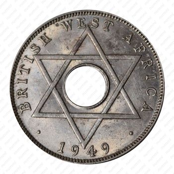 1/2 пенни 1949, KN, знак монетного двора: "KN" - Кингз Нортон Металл, Бирмингем [Британская Западная Африка] - Реверс