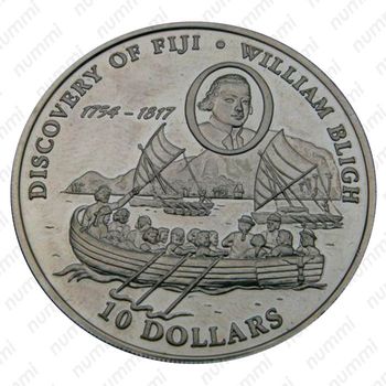 10 долларов 1993, Уильям Блай [Австралия] Proof - Реверс