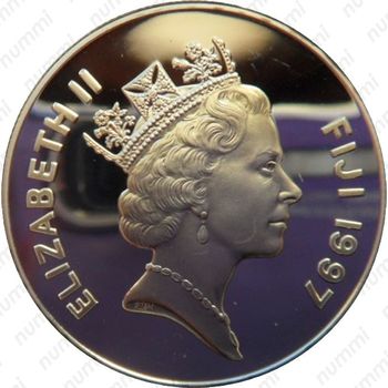 10 долларов 1997, 50 лет свадьбе Королевы Елизаветы II и Принца Филиппа [Австралия] Proof - Аверс