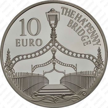 10 евро 2017, Мост Полпенни [Ирландия] Proof - Реверс