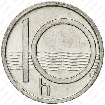 10 геллеров 1993, b’, знак монетного двора: "b’" (b с короной) - Яблонец-над-Нисой, Чехия [Чехия] - Реверс