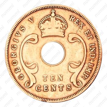 10 центов 1936, без букв [Восточная Африка] - Аверс