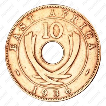 10 центов 1936, без букв [Восточная Африка] - Реверс