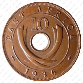10 центов 1936, KN, Эдуард VIII [Восточная Африка] - Реверс