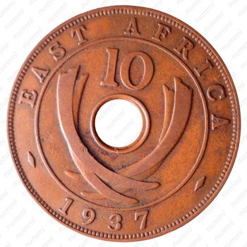 10 центов 1937, без букв [Восточная Африка] - Реверс
