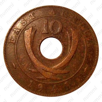 10 центов 1941, без букв [Восточная Африка] - Реверс