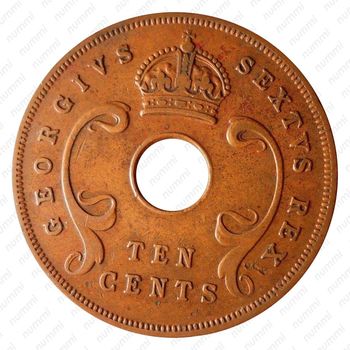10 центов 1950 [Восточная Африка] - Аверс