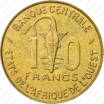 10 франков 1989 [Западная Африка (BCEAO)] - Реверс