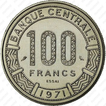 100 франков 1971 [Габон] - Реверс