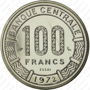100 франков 1972 [Габон] - Реверс