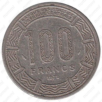 100 франков 1978 [Габон] - Реверс