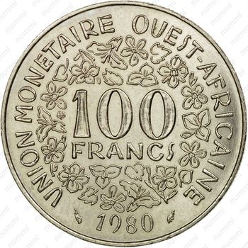 100 франков 1980 [Западная Африка (BCEAO)] - Реверс