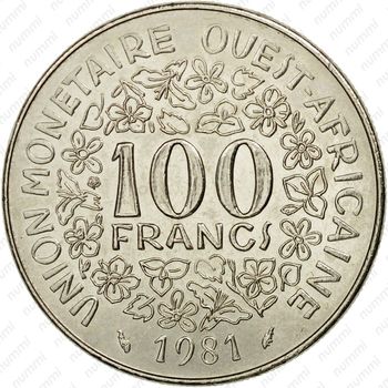 100 франков 1981 [Западная Африка (BCEAO)] - Реверс
