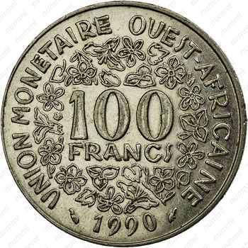 100 франков 1990 [Западная Африка (BCEAO)] - Реверс