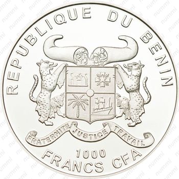 100 франков 2010, серебро [Бенин] - Аверс
