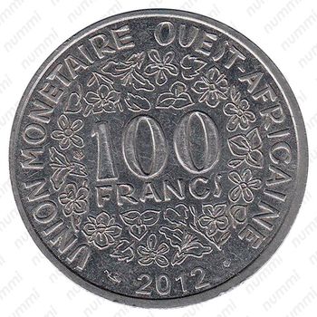 100 франков 2012 [Западная Африка (BCEAO)] - Реверс