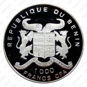 1000 франков 1999, олимпиада [Бенин] Proof - Аверс