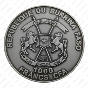 1000 франков 2014, Лев [Буркина-Фасо] - Аверс