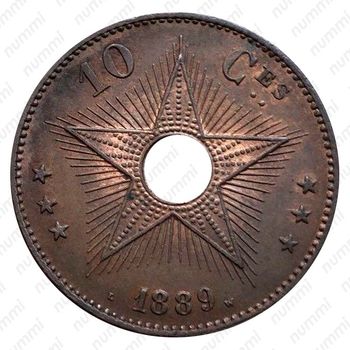 10 сантимов 1889 [Демократическая Республика Конго] - Реверс