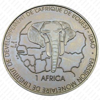 1500 франков 2005, Евро [Бенин] - Реверс