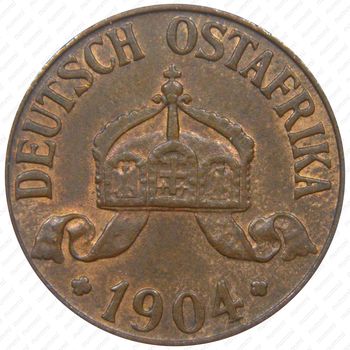 1 геллер 1904, J, знак монетного двора "J" — Гамбург [Восточная Африка] - Аверс
