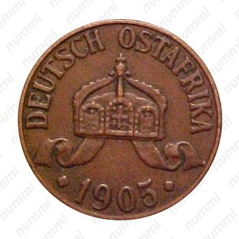 1 геллер 1905, A, знак монетного двора "A" — Берлин [Восточная Африка] - Аверс