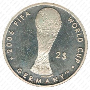 2 доллара 2004, Чемпионат мира по футболу 2006, Германия [Австралия] Proof - Реверс