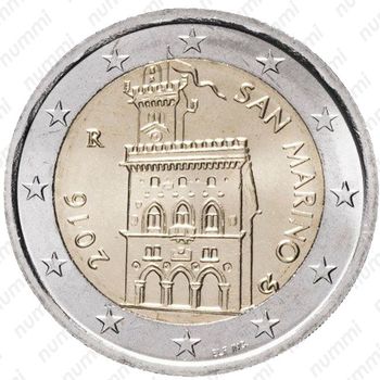 2 евро 2016, регулярный чекан Сан-Марино [Сан-Марино] - Аверс
