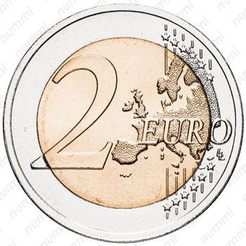 2 евро 2018, государства Балтики [Латвия] - Реверс
