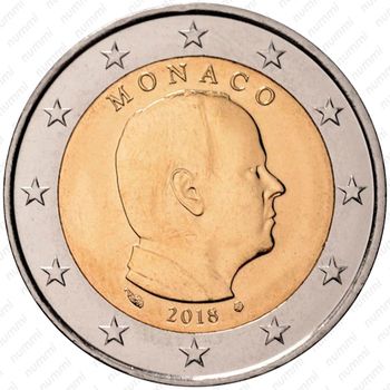 2 евро 2018, регулярный чекан Монако [Монако] - Аверс