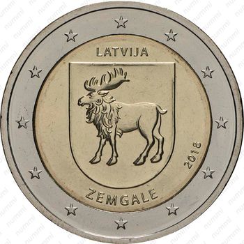 2 евро 2018, Земгале [Латвия] - Аверс