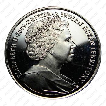 2 фунта 2009, Первая юбилейная монета [Британская Территория в Индийском Океане] - Аверс
