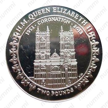 2 фунта 2013, 60 лет коронации Королевы Елизаветы II [Британская Территория в Индийском Океане] - Реверс